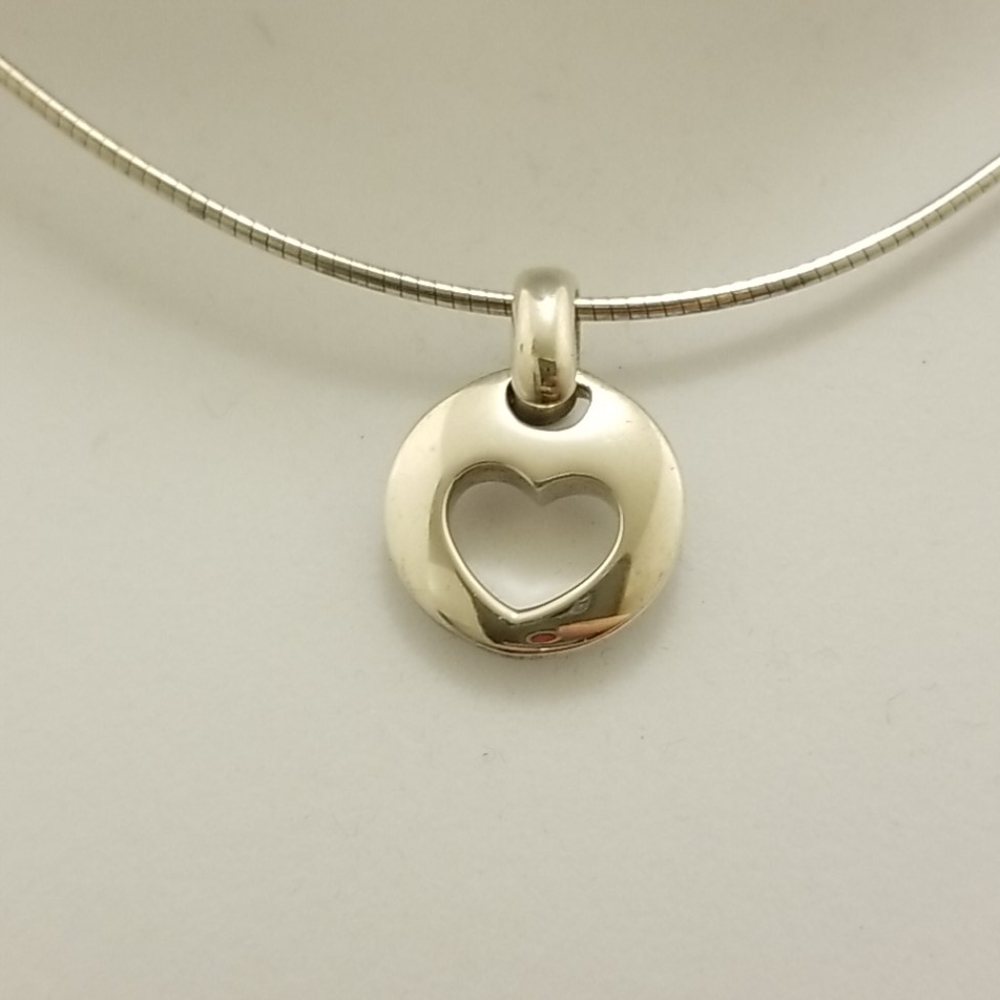 Tiffany & Co. Stencil Heart pendant necklace